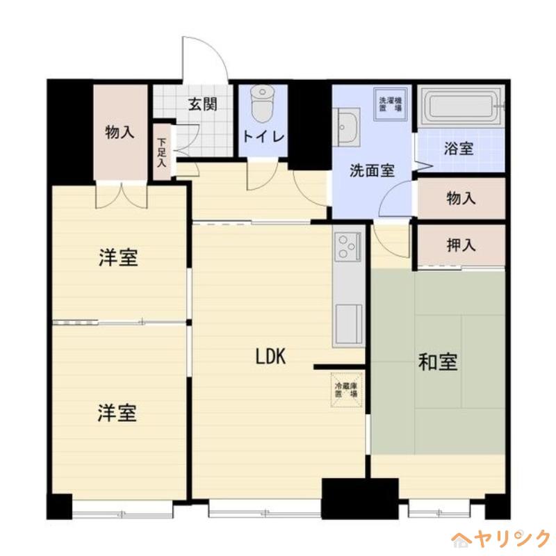 那古野ビル北館(3LDK/3階)の間取り写真