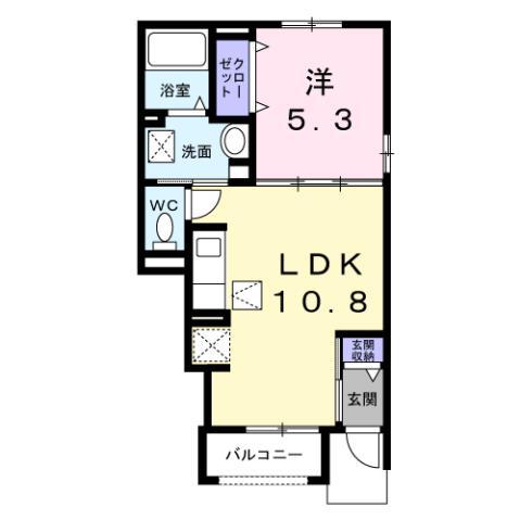 ブルーライン 片倉町駅 バス乗車時間:10分 最寄りバス停で下車 徒歩2分 2階建 築2年(1LDK/1階)の間取り写真
