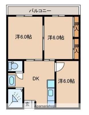 サンハイツ(3DK/3階)の間取り写真