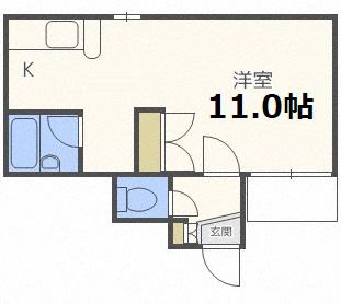 グランドール南郷13丁目(1K/3階)の間取り写真