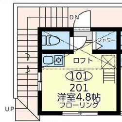 レジーナ鶴見(ワンルーム/1階)の間取り写真