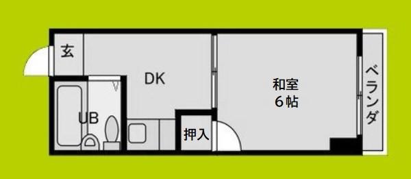 サンシャイン岡崎(1DK/7階)の間取り写真