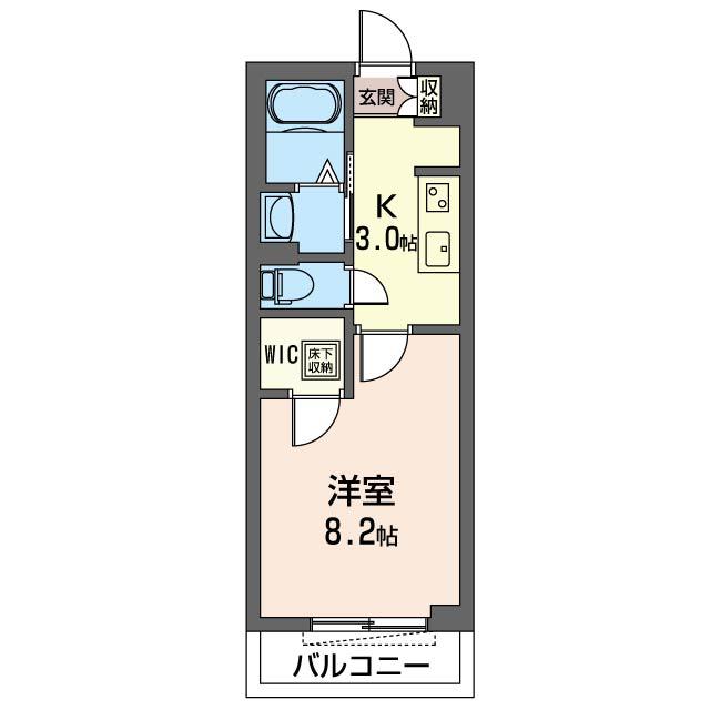 JR総武本線 都賀駅 徒歩18分 3階建 築5年(1K/1階)の間取り写真