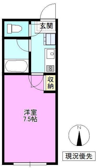 コーポ泉平(1K/2階)の間取り写真