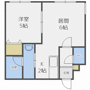 ブリリアント平岸(1LDK/3階)の間取り写真