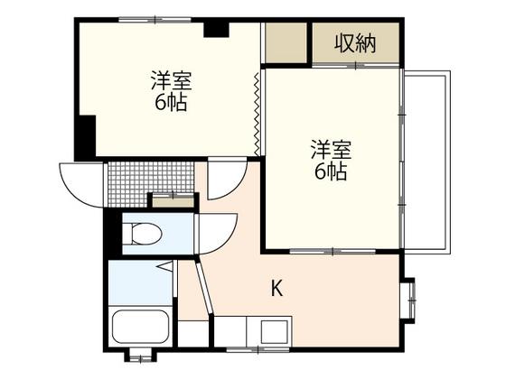 GEM西川口(2DK/3階)の間取り写真