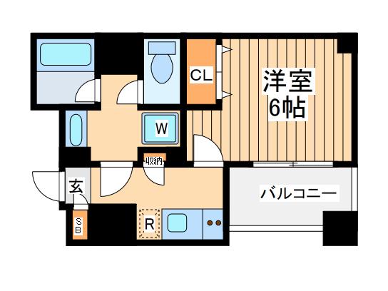 メイクスデザイン横浜阪東橋(1K/11階)の間取り写真