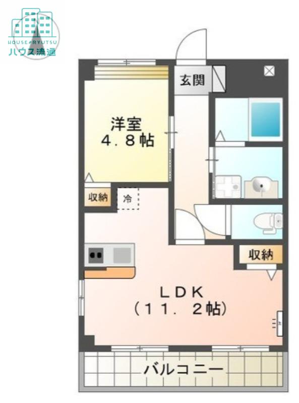 ラピュタ(1LDK/1階)の間取り写真