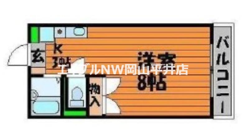 コーポサンライズ(1K/1階)の間取り写真