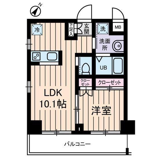 プレデパルク3(1LDK/5階)の間取り写真