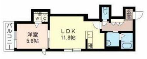 アンビエラ(1LDK/2階)の間取り写真