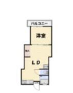 コロニアル亥鼻(1LDK/2階)の間取り写真