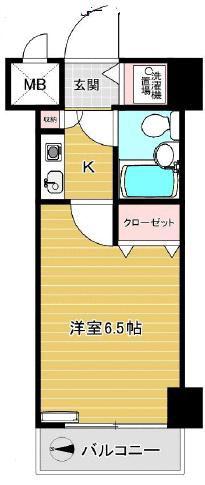 ライオンズマンション西川口第11(1K/4階)の間取り写真
