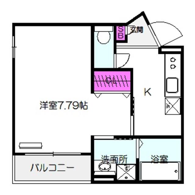 地下鉄谷町線 都島駅 徒歩7分 3階建 築2年(1K/2階)の間取り写真