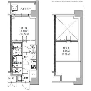 S-RESIDENCE植田ASOLEA 内覧会8月21日(1K/14階)の間取り写真