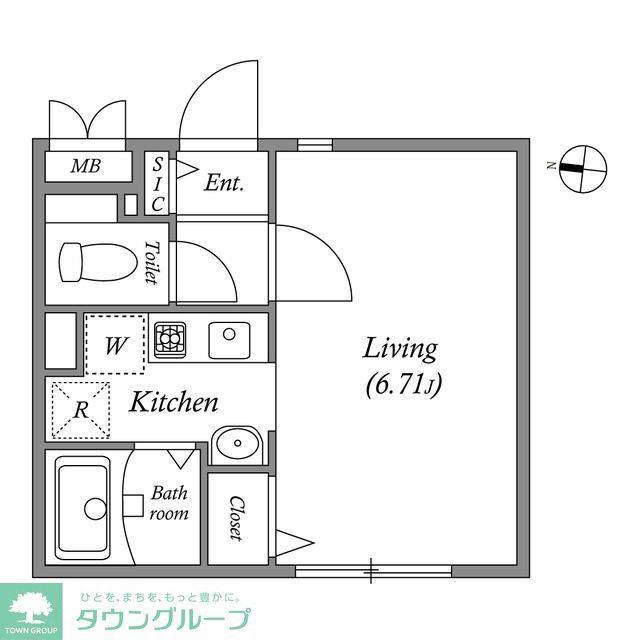MODULOR池上(1K/3階)の間取り写真