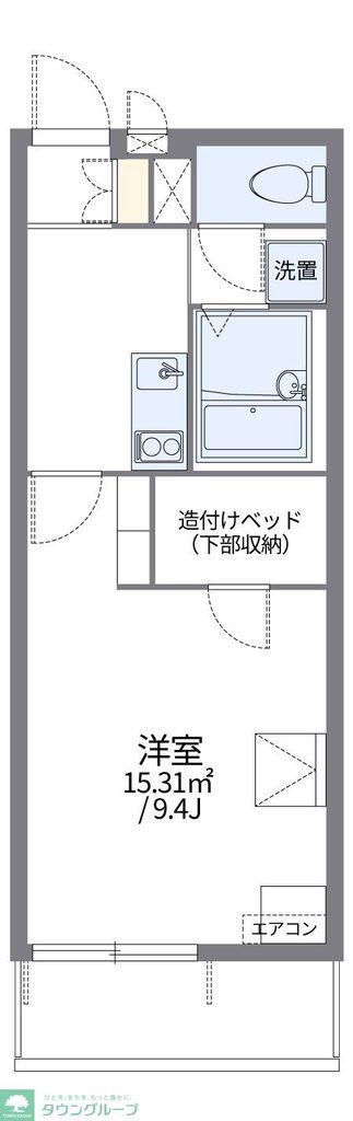 レオパレスセザル(1K/2階)の間取り写真
