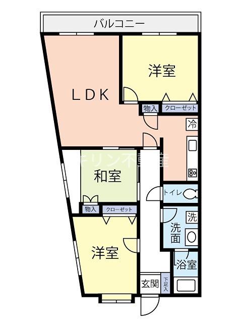 ピースアベニュー192(3LDK/5階)の間取り写真