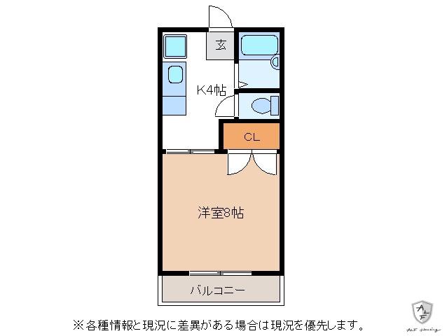 コージ金岡(1K/2階)の間取り写真