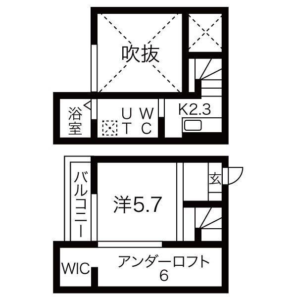 カーサ・ティエラ(1SK/1階)の間取り写真