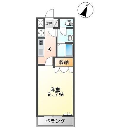 ファインパレス(1K/2階)の間取り写真