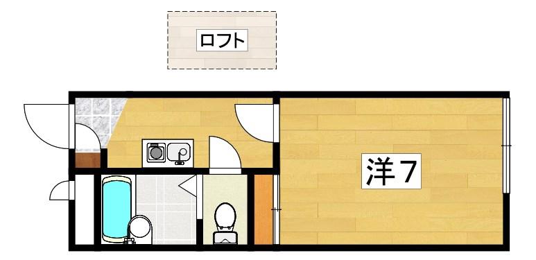 ヴォーグBT(1K/2階)の間取り写真
