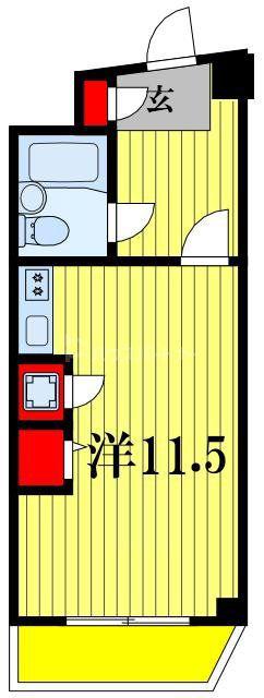 ビラ松涛(ワンルーム/3階)の間取り写真