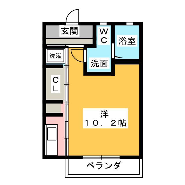 さくらハウス(ワンルーム/1階)の間取り写真