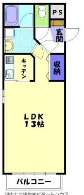 すずらん VII(1K/2階)の間取り写真