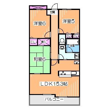 浅香山グリーンマンション(3LDK/9階)の間取り写真