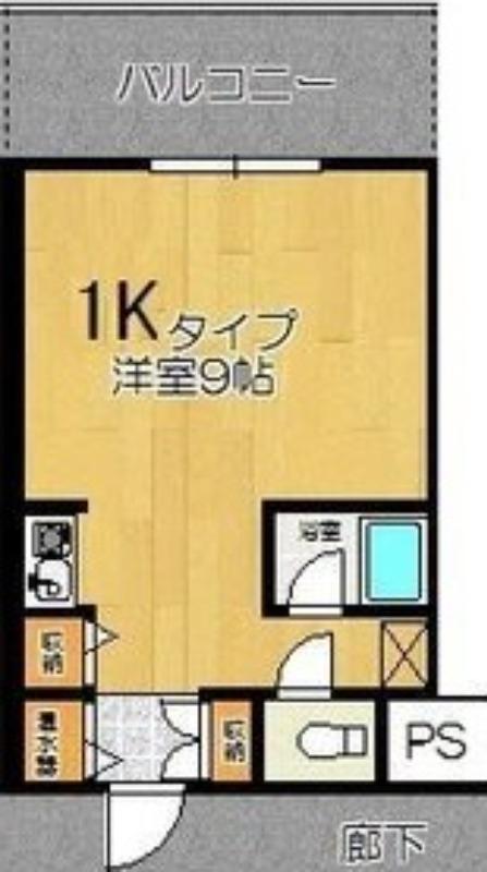 コンツェルトパーク北27(1K/3階)の間取り写真