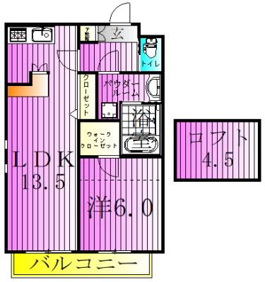 MIA・CASAミア・カーサ(1LDK/2階)の間取り写真