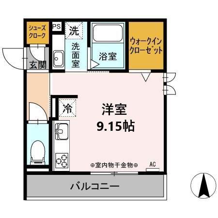 CASA PRIMERA(ワンルーム/3階)の間取り写真