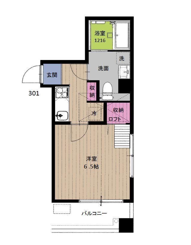 VILLACITYSANJYO(1K/3階)の間取り写真