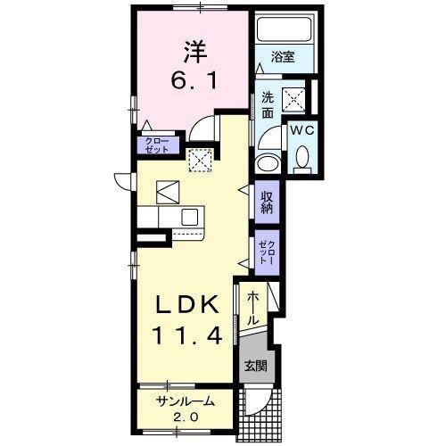 TOーSA軽井沢(1LDK/2階)の間取り写真