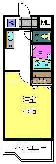 ラフィーネ北島(1K/5階)の間取り写真