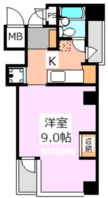 THE SKYTOWER(1K/3階)の間取り写真