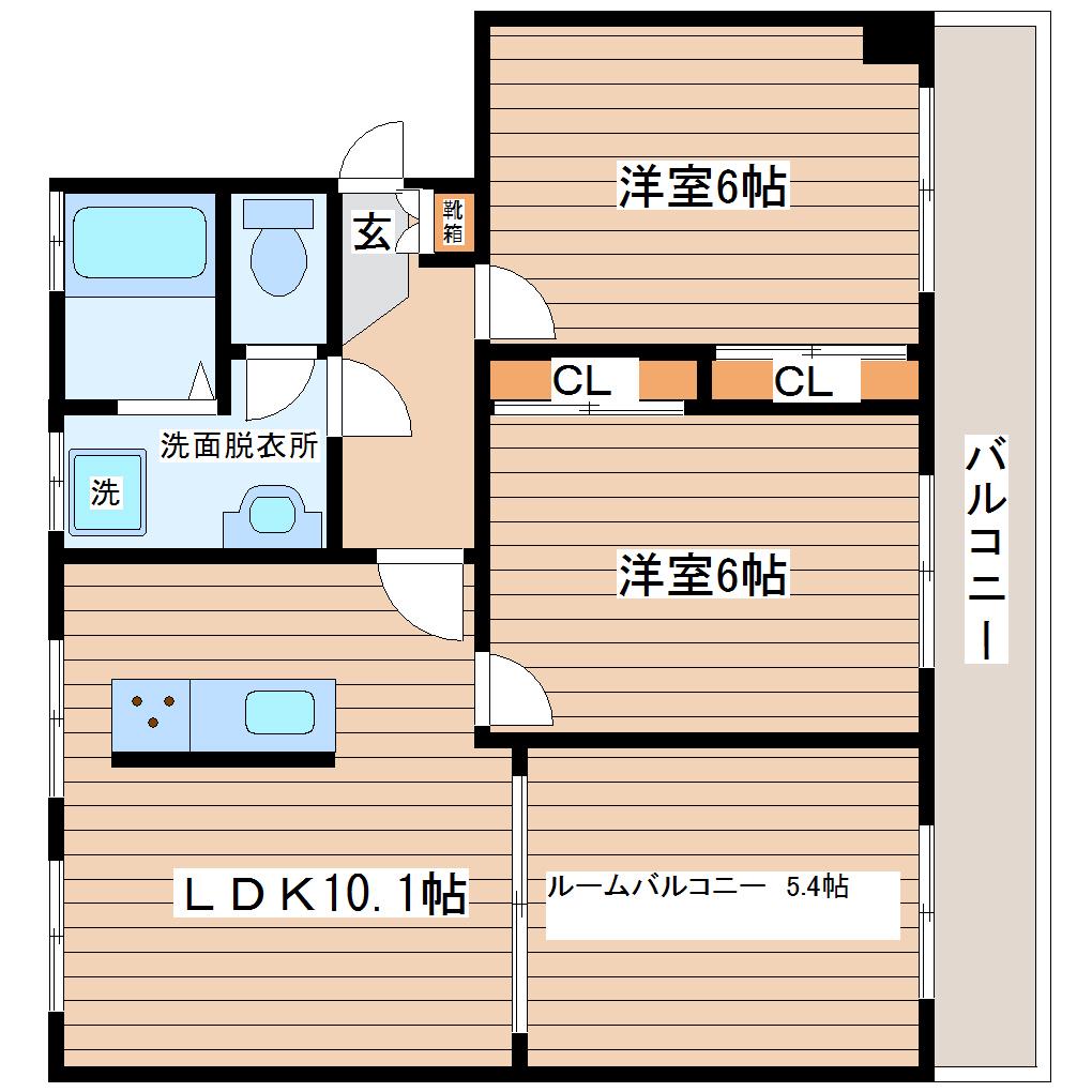 CADOG YOUNA (3LDK/1階)の間取り写真