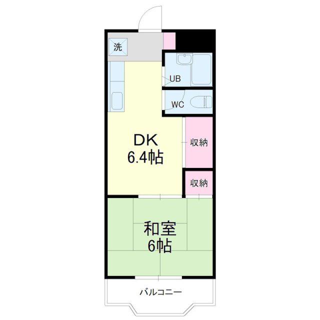 グレイス第1マンション(1DK/5階)の間取り写真