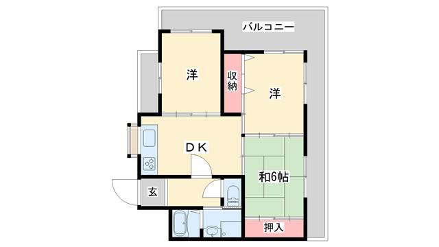 レジデンシアモンティークロ(3LDK/4階)の間取り写真