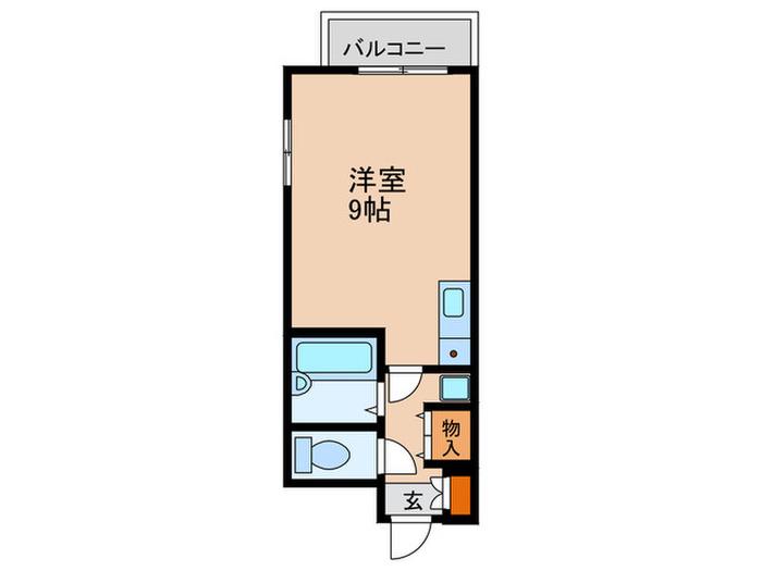 ダンディライオン I(ワンルーム/3階)の間取り写真