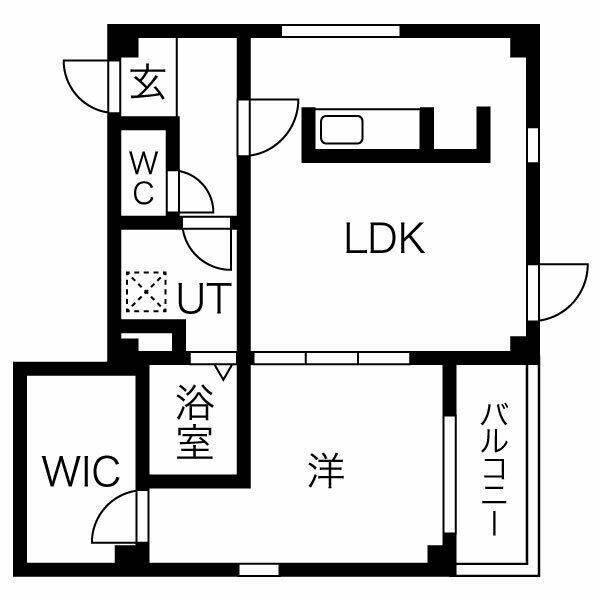 グランレーヴ金山(1LDK/3階)の間取り写真