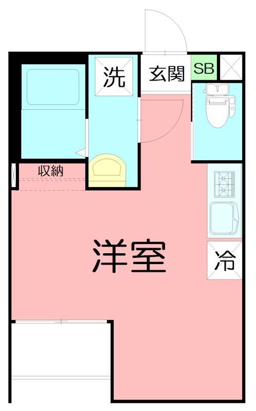 CASA COLLINA(ワンルーム/2階)の間取り写真