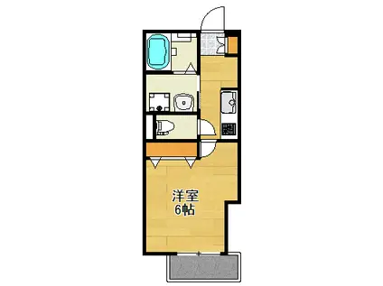 ルミエール(1K/3階)の間取り写真