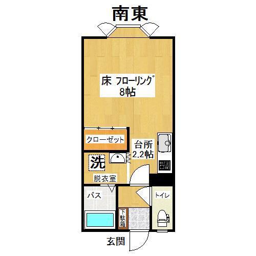 コーポ久美(1K/1階)の間取り写真
