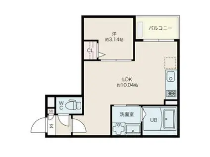 JACK MEIJIHOMMACHIII(1LDK/2階)の間取り写真