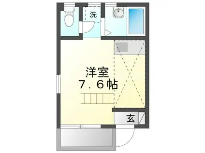 コーポ136(ワンルーム/2階)の間取り写真
