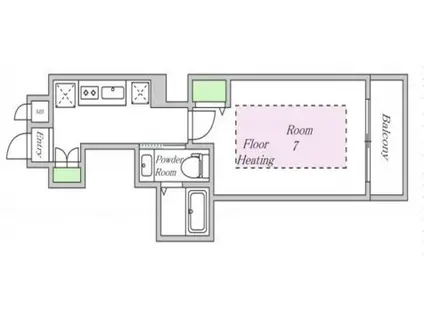 ルミノール北浜SERENITE(1K/11階)の間取り写真