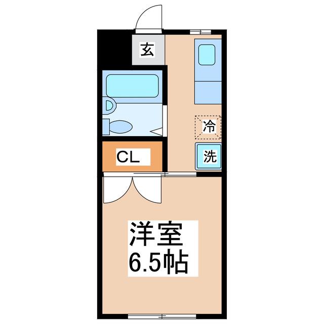 アペックス(1K/2階)の間取り写真