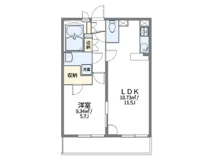 レオパレスSIII(1LDK/3階)の間取り写真
